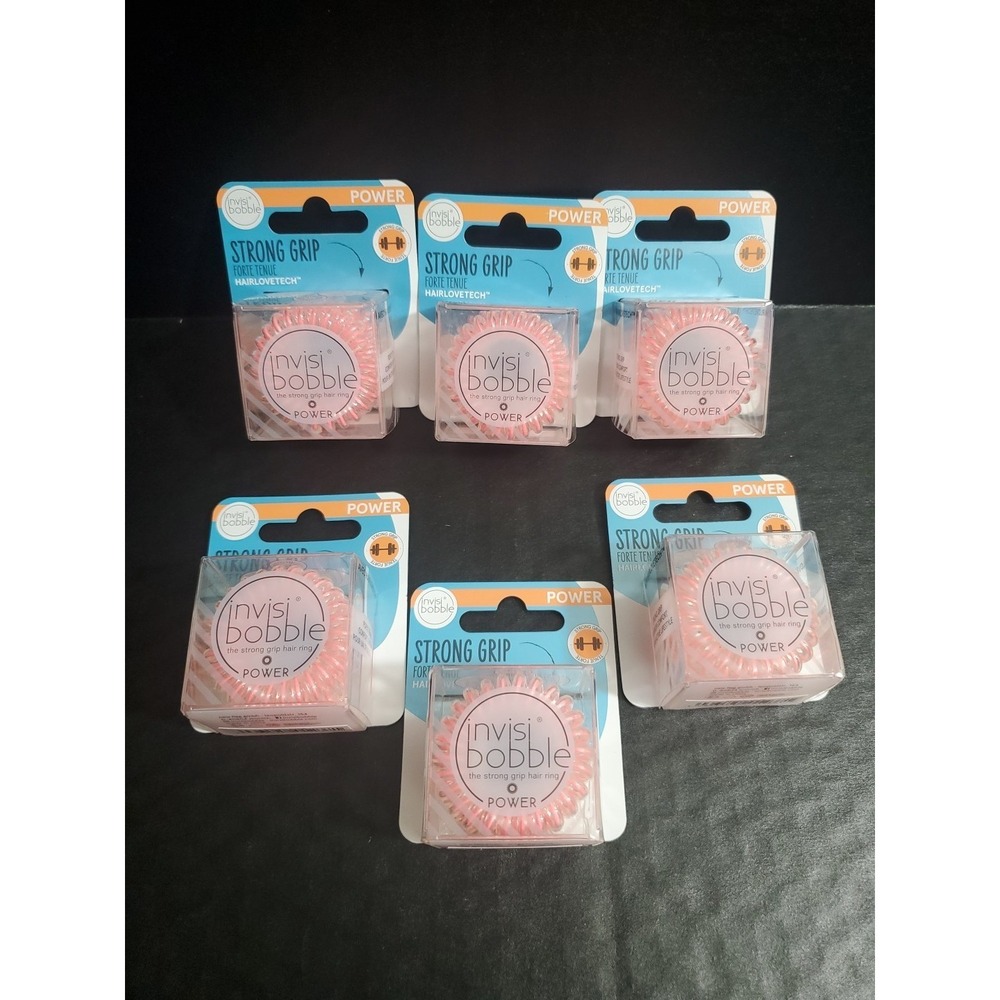 **6 Pack** Invisibobble Power HairLoveTech Strong Grip Hair Rings, Pink, 3 Ct‎